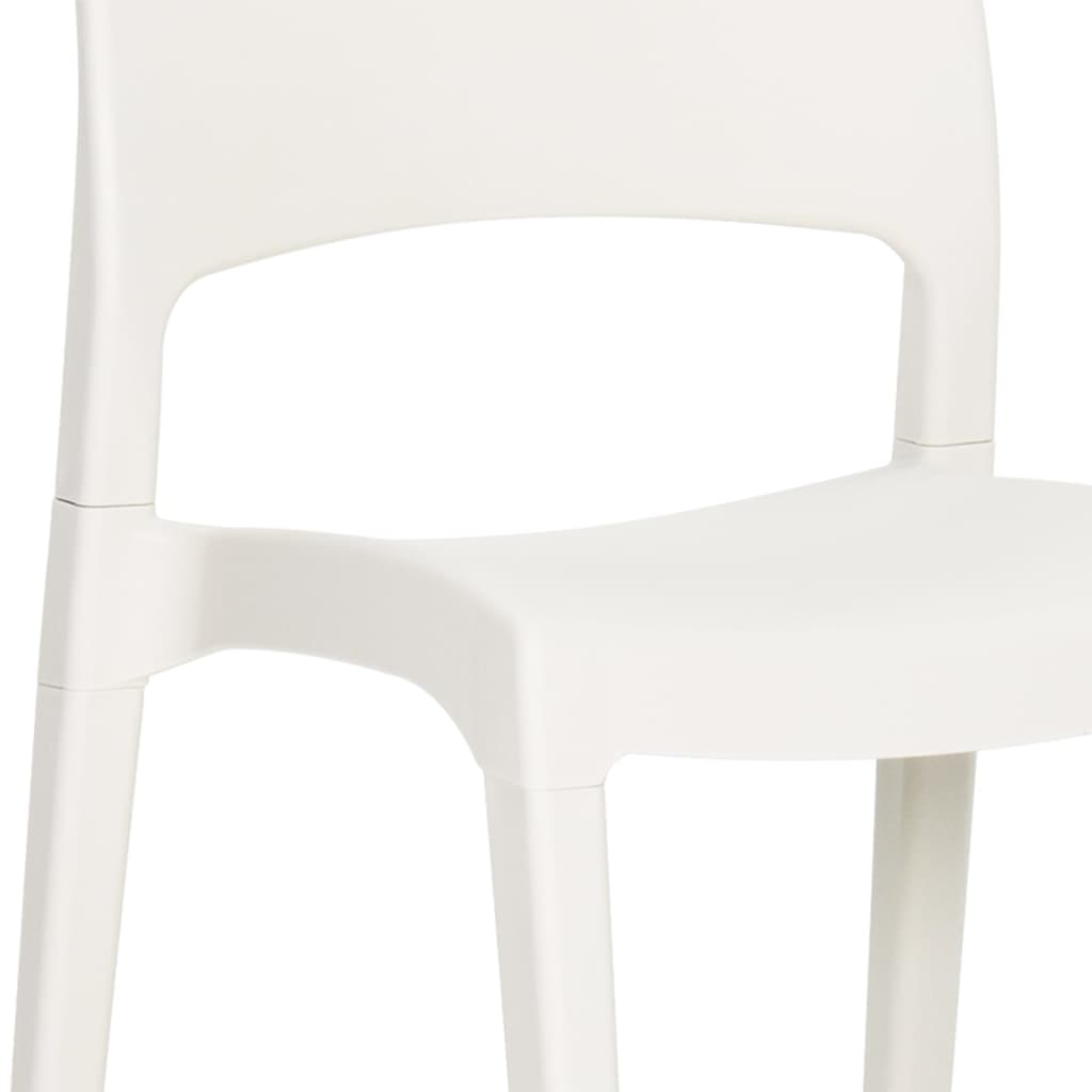 Garden Chairs 2 pcs White Polypropylene